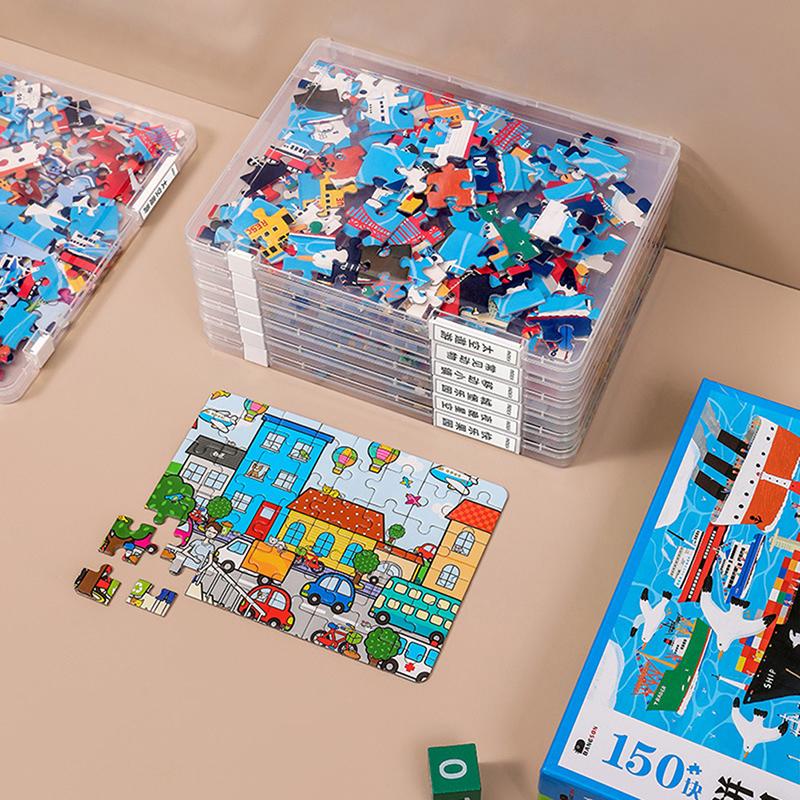Удобный контейнер для хранения пазлов из полипропилена, органайзер для пазлов с крышкой, водонепроницаемый держатель для хранения пазлов, коробка для хранения