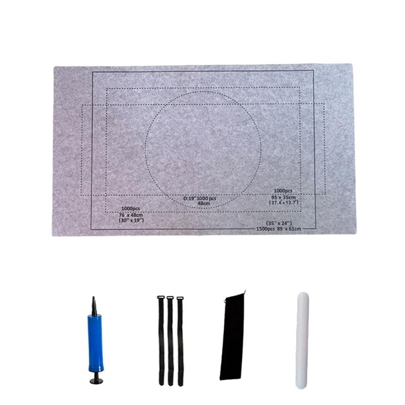 Рулон для хранения пазлов Коврик для пазлов Аксессуары для пазлов Одеяло для хранения пазлов 1000-3000 деталей Фетровый коврик для пазлов Хранитель пазлов 1500pcs set серый