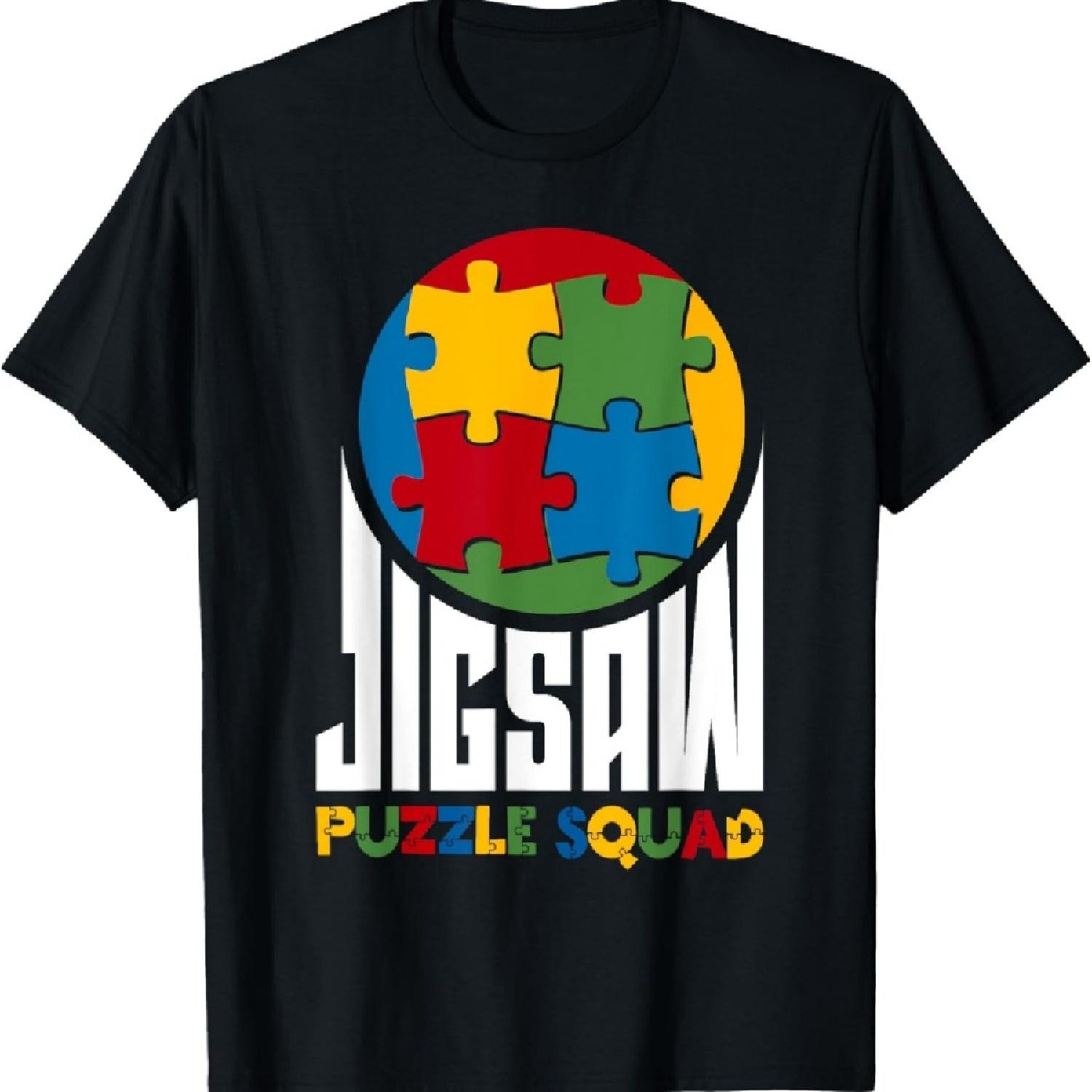 Футболка Команда пазлов Соревнование по сборке пазлов XXXXXL чёрный